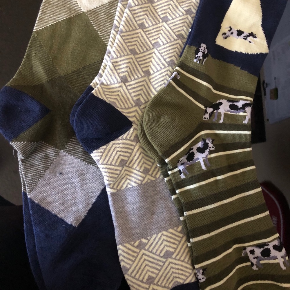 Men’s Funky 3-pack socks 10-13 never worn